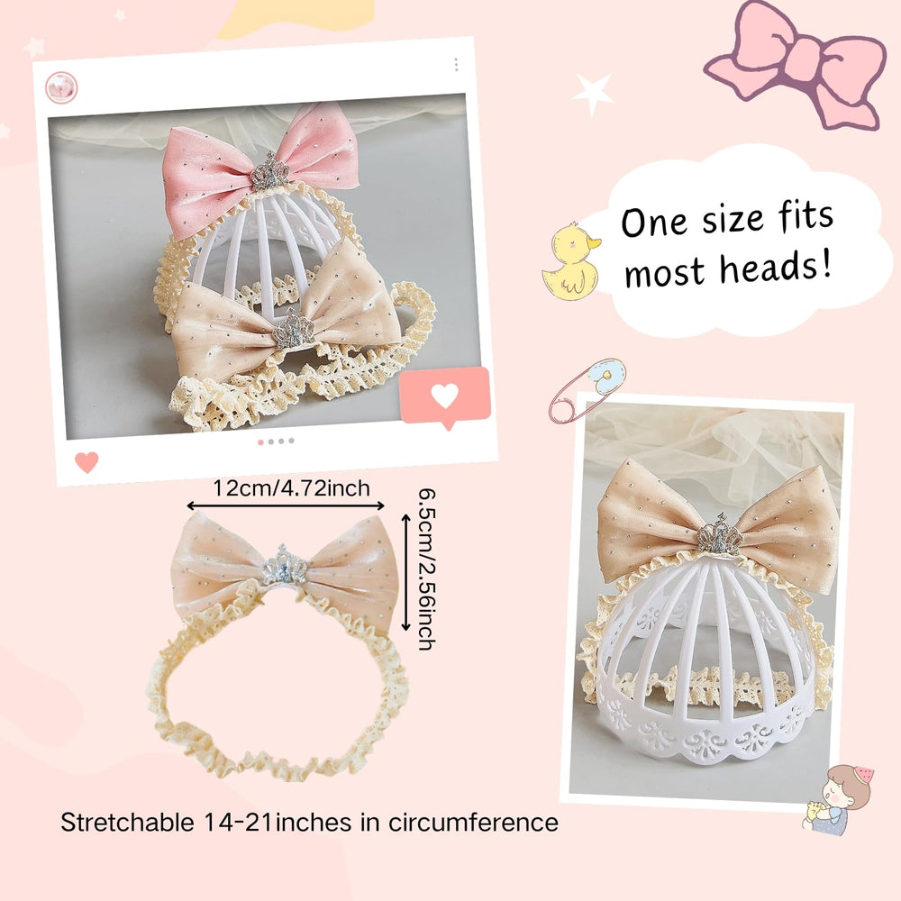 Rannyrena adjustable headband for a comfortable fit on tiny heads.
