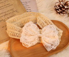 Rannyrena baby turban wrap in lace, cozy for everyday wear