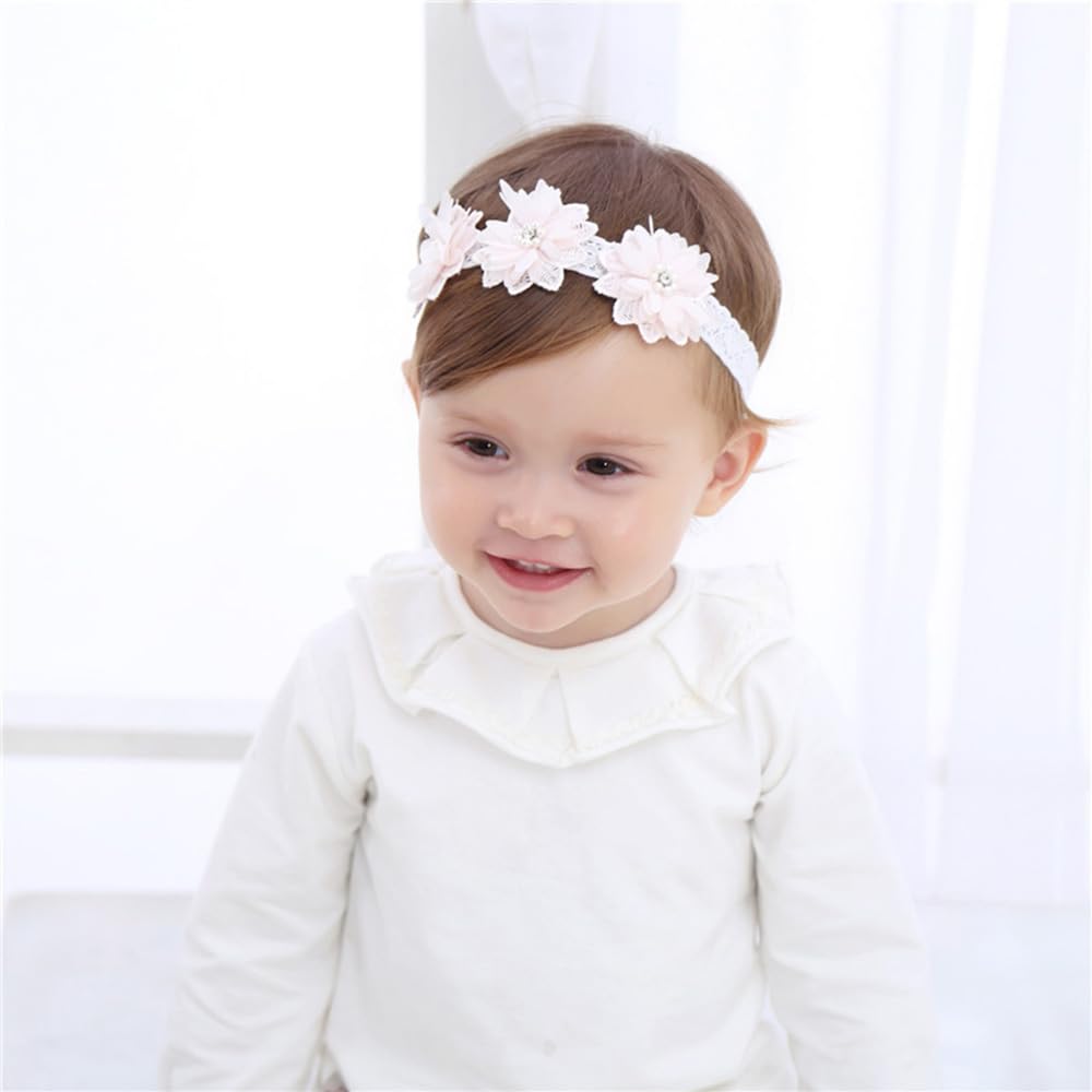 Rannyrena pink pearl bow lace accessory adds feminine charm to outfits.
