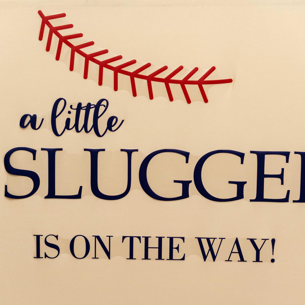 Raoformi wall decor suitable for gender reveal and sports-themed parties.