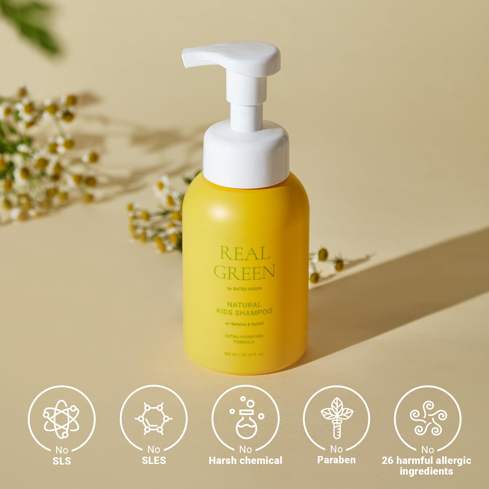 RATED GREEN Real Green Kids Shampoo ingredients chamomile and betaine
