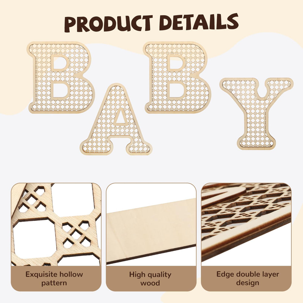 Rattan Baby Letters make a thoughtful newborn gift with versatile setup