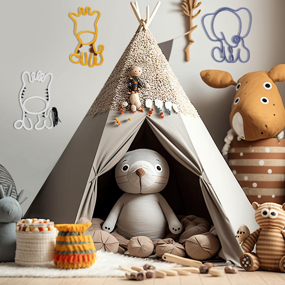 RattanView animal wall decor nursery bundle enhances kids' spaces