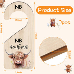 RattanView double-sided prints closet divider highlights cow design for quick sorting