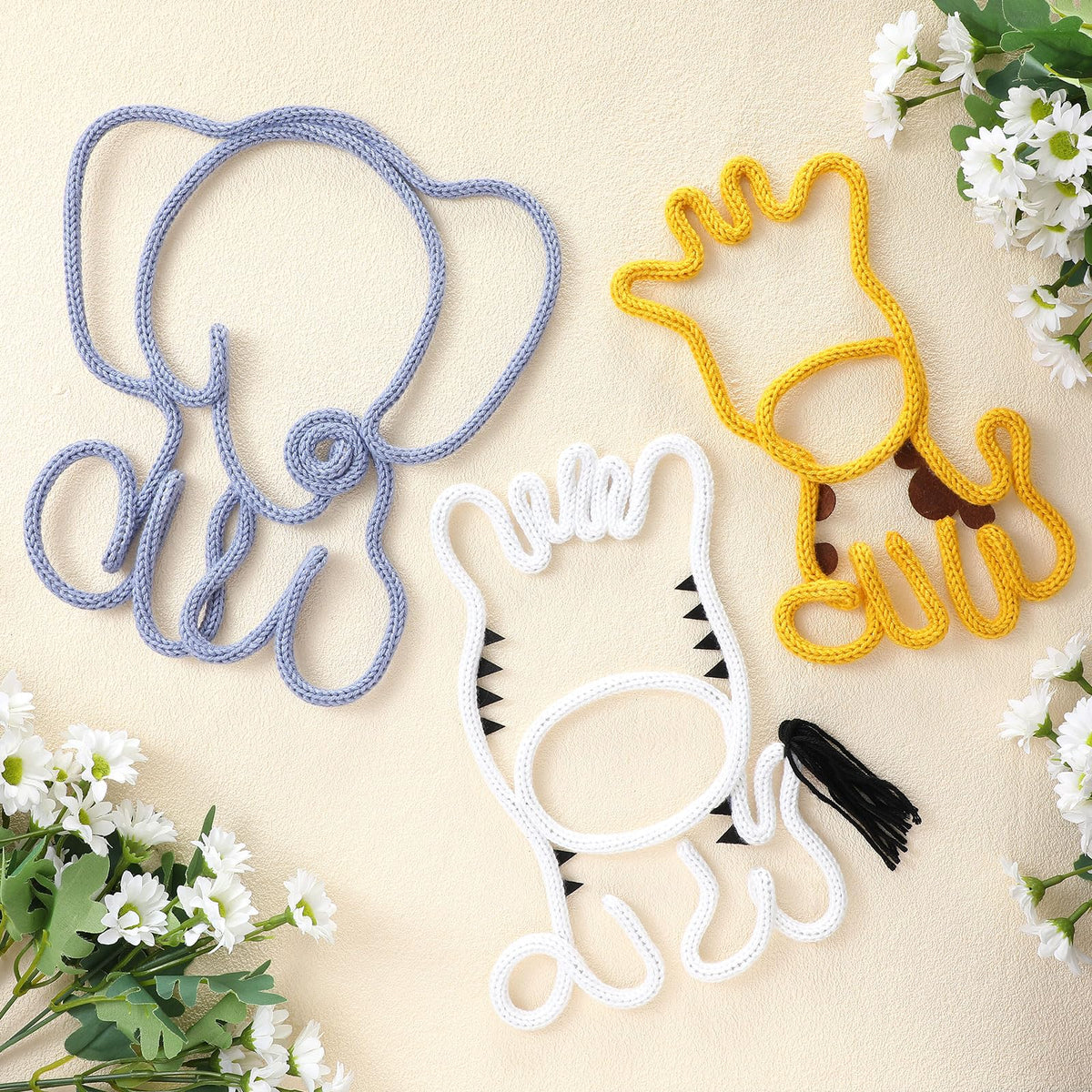 RattanView elephant woven wall hanging for nursery decor with safari charm