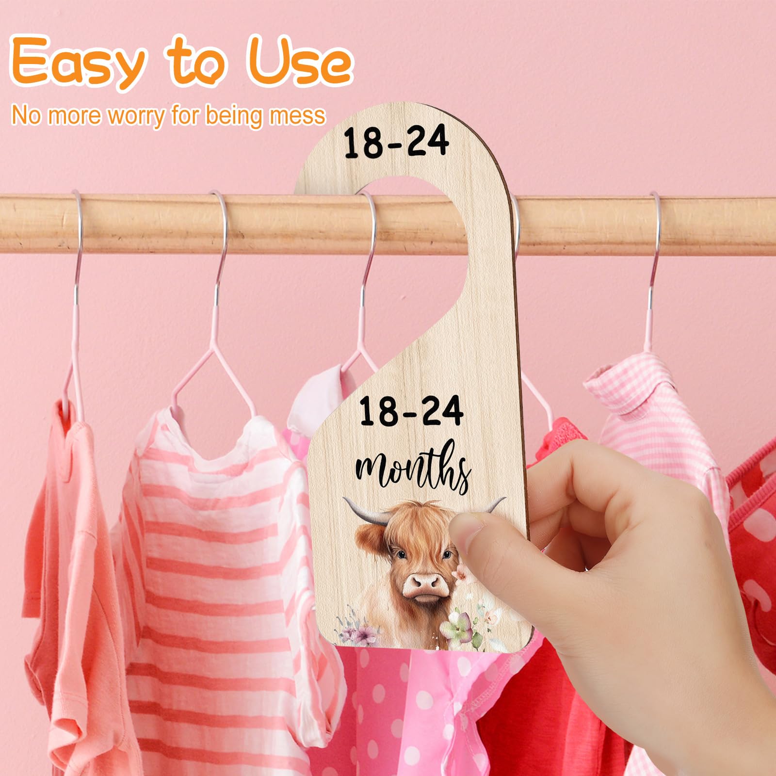 RattanView newborn to 24 months divider set helps categorize outfits by size