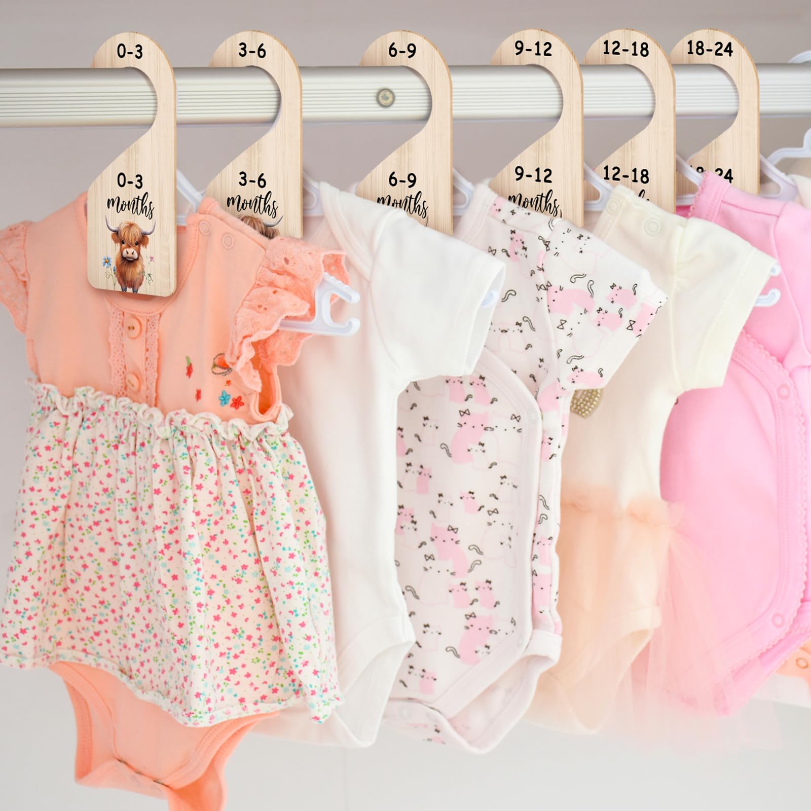RattanView seven-piece pack keeps baby wardrobe tidy and visually appealing