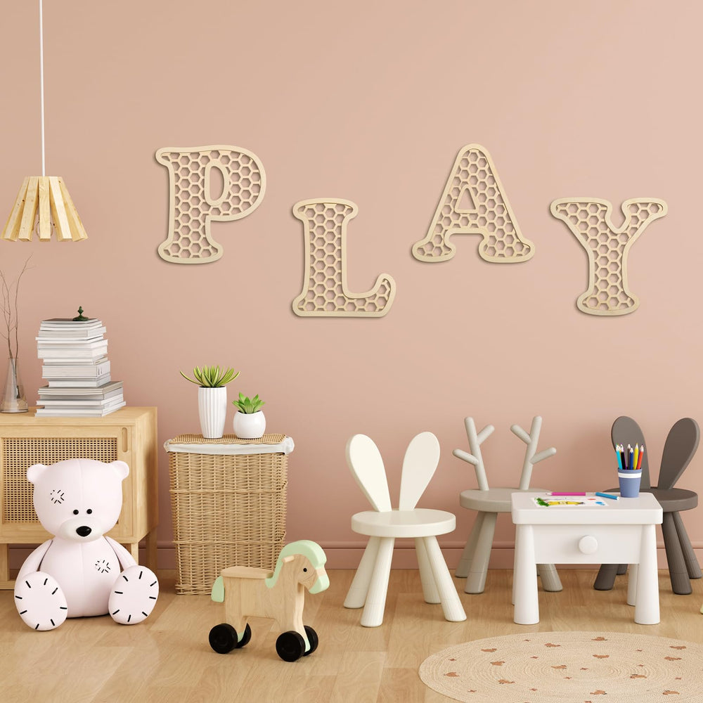 RattanView wall-mounted letters for organized learning space