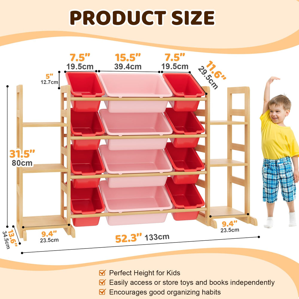 Ratulie large toy storage side view blends into playrooms with a modern, kid-friendly design