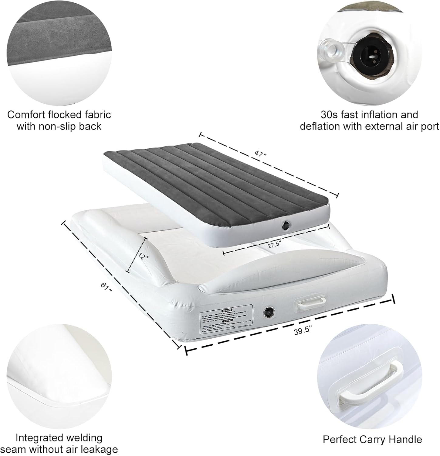 RAUMRIGGE portable toddler bed folds compactly for easy packing.
