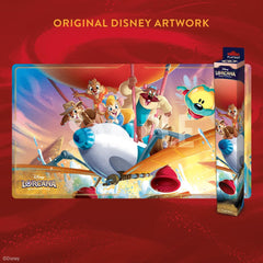 Ravensburger Disney Lorcana playmat rolls up for easy transport to tournaments