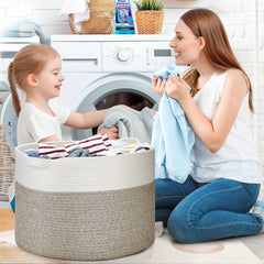 Ravinte Blanket Basket at 20x20x13 size, perfect for large item storage.