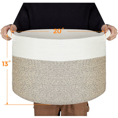 Ravinte Blanket Basket in a living room, offering stylish storage.