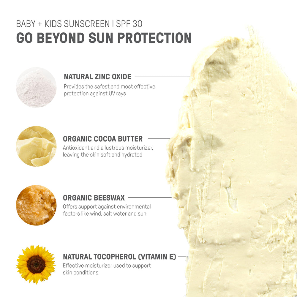 Raw Elements sunscreen stick close-up showing non-nano zinc oxide label.