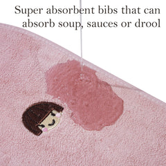 RAXIFU bibs side view highlighting absorbent fabric for teething.