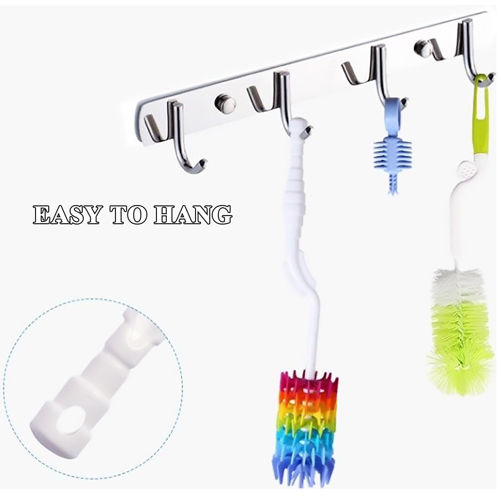 Rayhee long-handle with non-slip grip for comfortable scrubbing