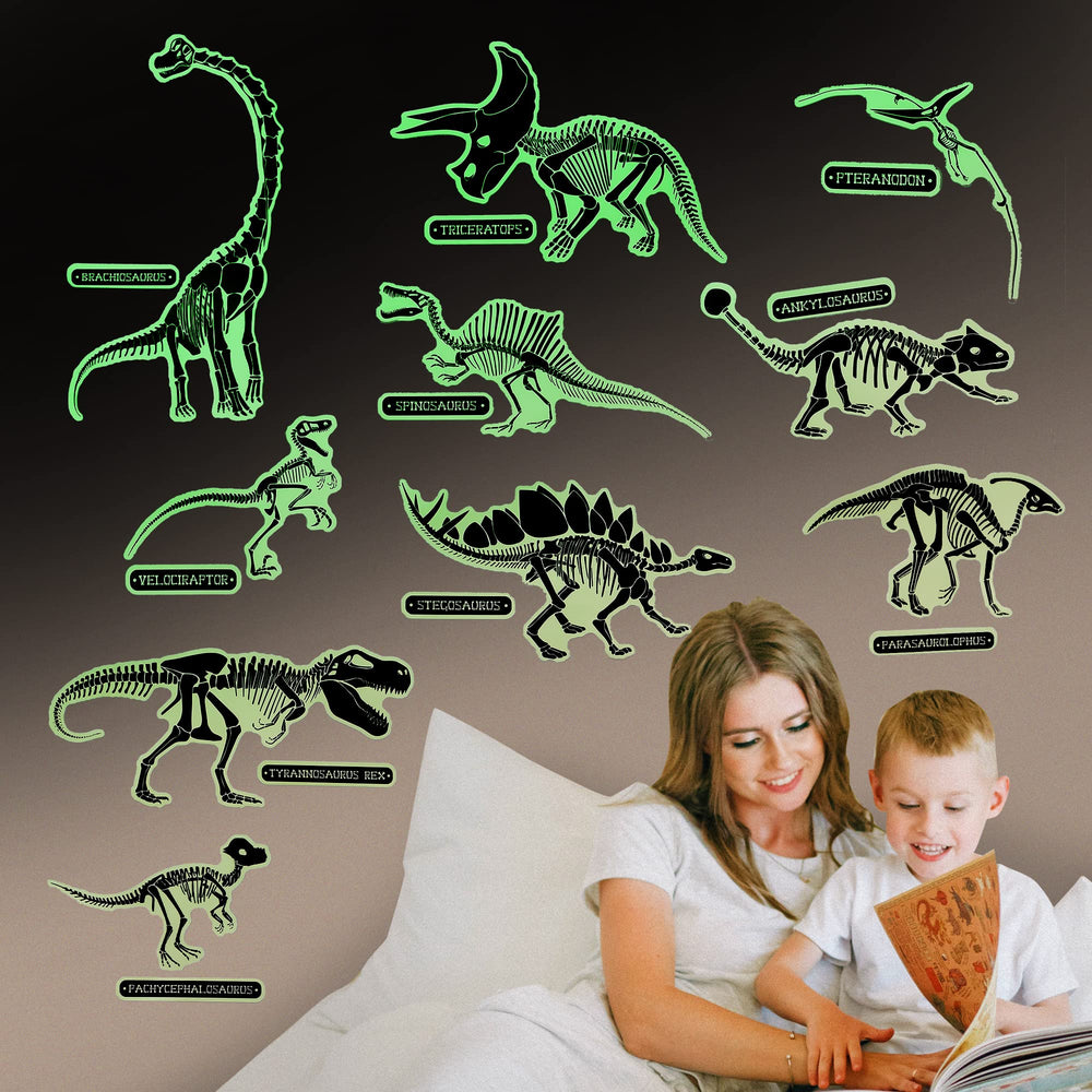 Rayliad glow in the dark Ankylosaurus wall decal glows at night for imaginative play