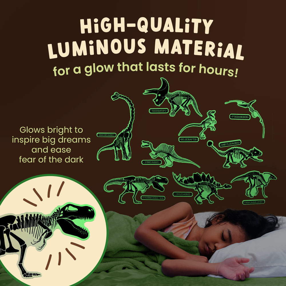 Rayliad glow in the dark Pteranodon wall decal glows overhead