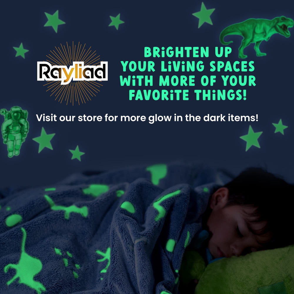 Rayliad glow in the dark Stegosaurus wall decal glows with a bold outline