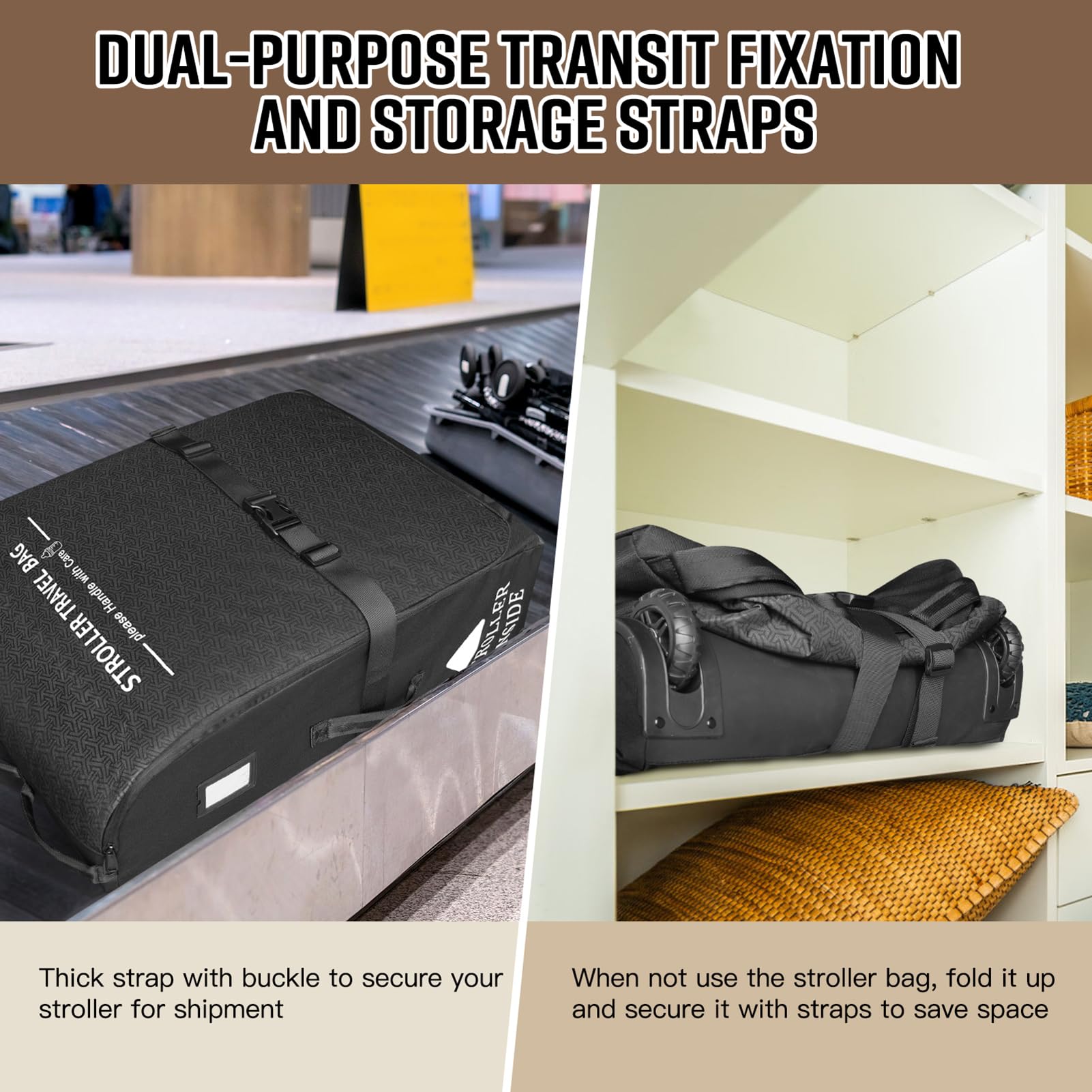 Raymace cushioned handle and grip provide comfortable lifting and carrying.