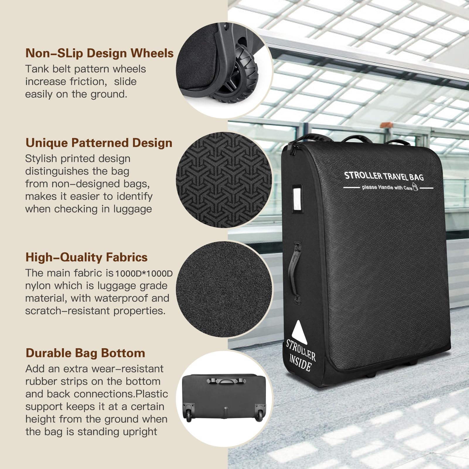 Raymace folded storage design for compact packing when not in use.