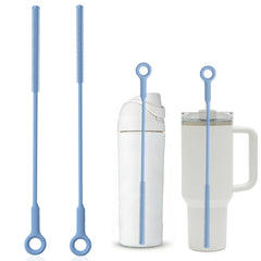 Raymeefa blue silicone straw cleaner brush for quick, scratch-free cleaning.