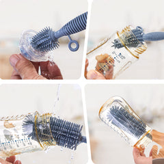 Raymeefa silicone bottle brush shown with ergonomic handle for easy cleaning