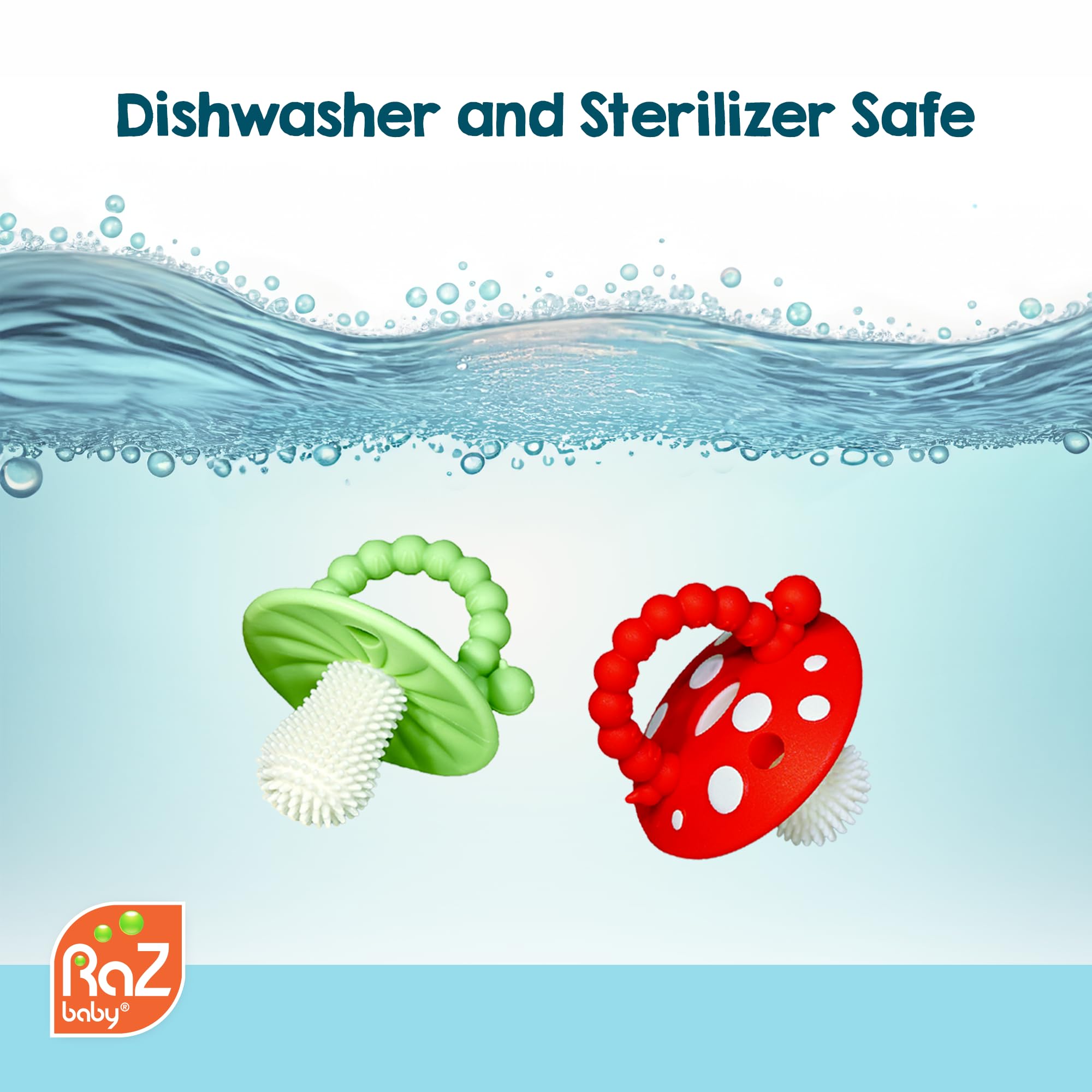 RaZbaby Chompy teether easy cleaning and sterilization