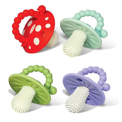 RaZbaby Chompy teether hands-free handle supports easy grip