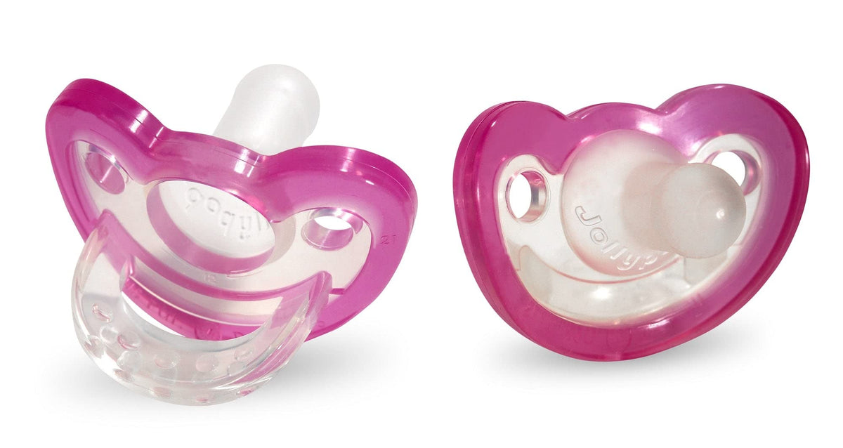 RaZbaby JollyPop newborn pacifier close-up orthodontic design supports natural development