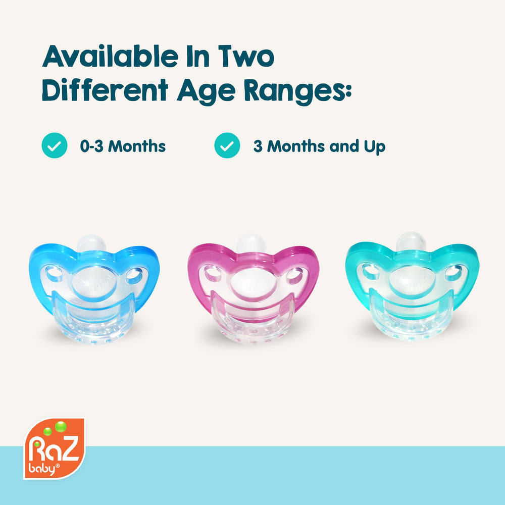 RaZbaby Jollypop orange pacifier safe for babies 3 months+