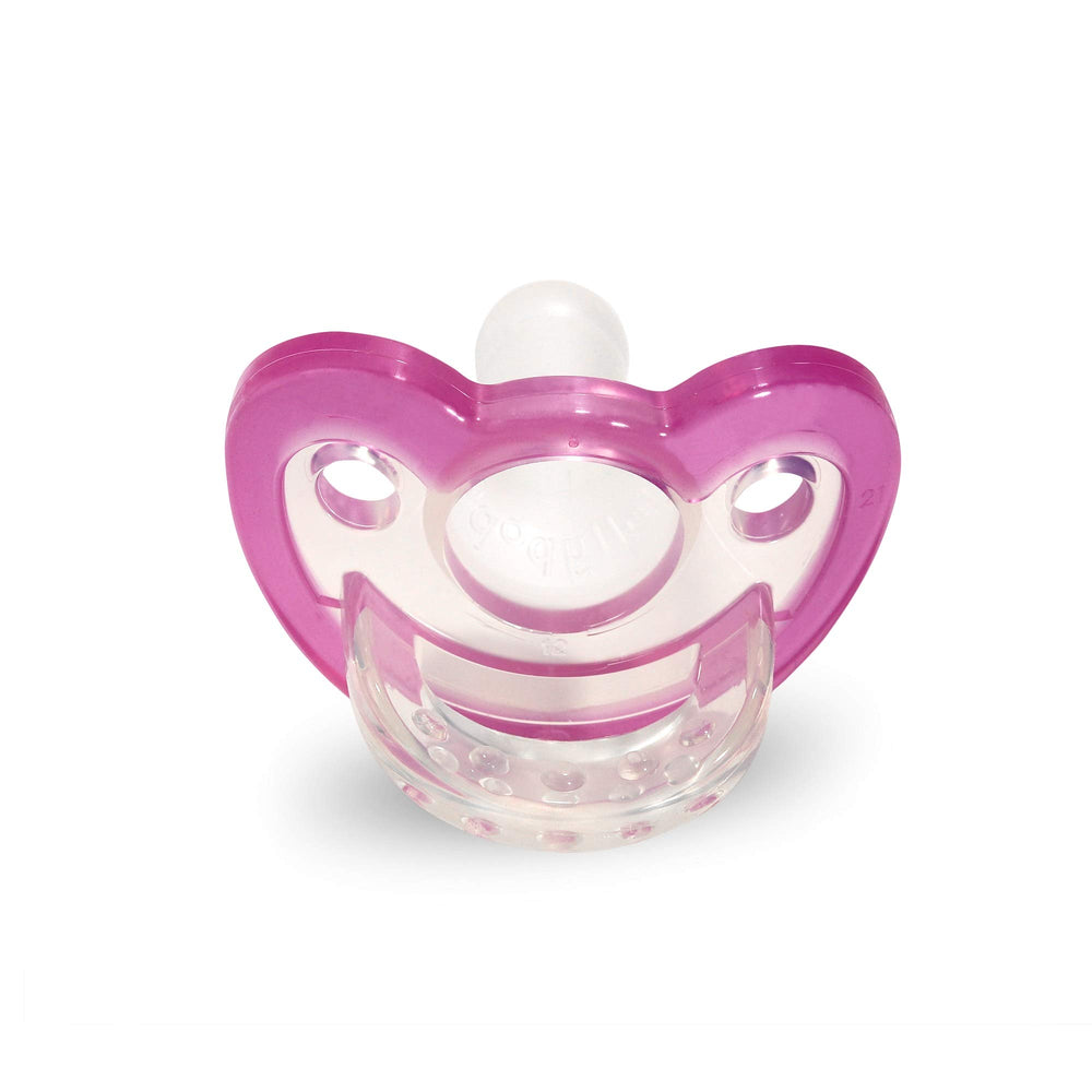 Made in USA badge on RaZbaby JollyPop pacifier packaging