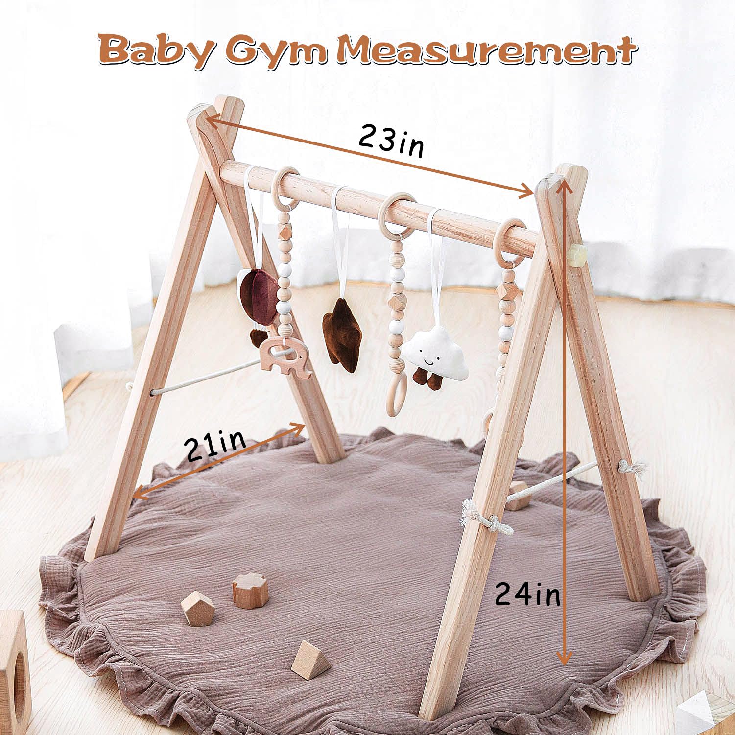 Razee Baby Gym in Use showing baby reaching and engaging with toys.