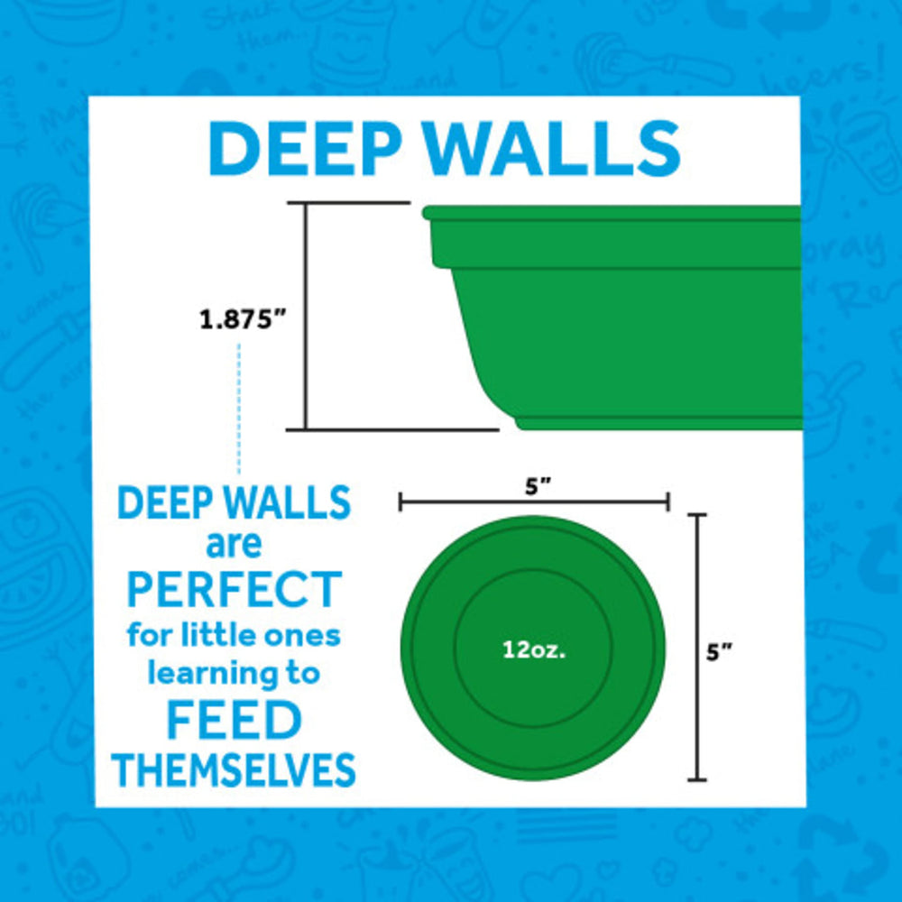 BPA-free Re-Play bowls for safe everyday use.