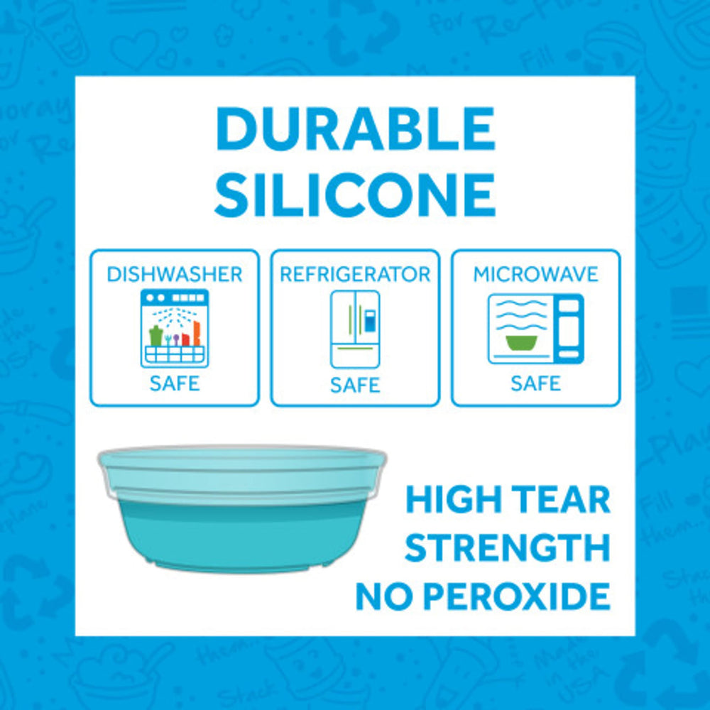 Re-Play 12 oz toddler bowls with deep walls for easy scooping.