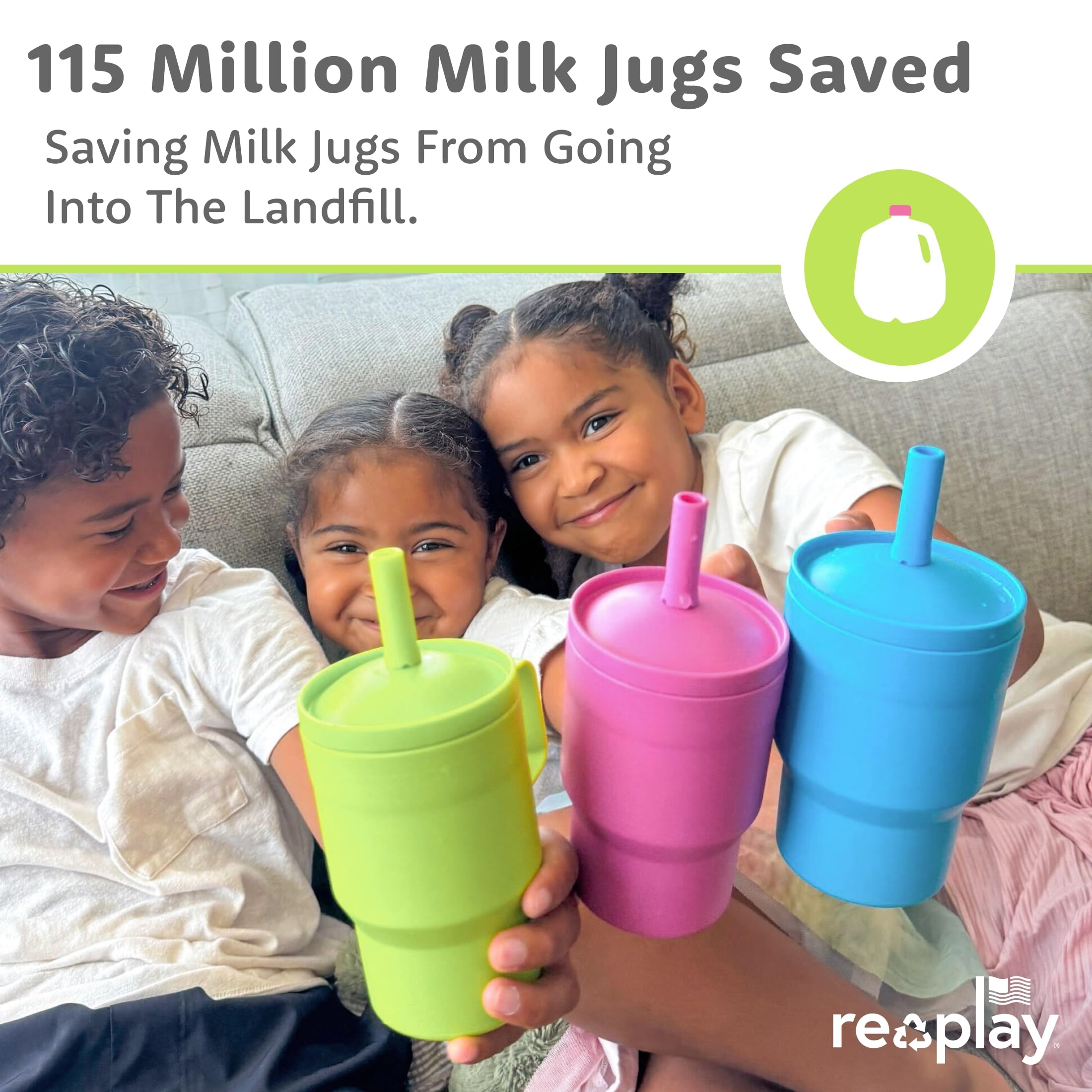 Re-Play dishwasher-safe tumbler simplifies cleanup after meals and play.