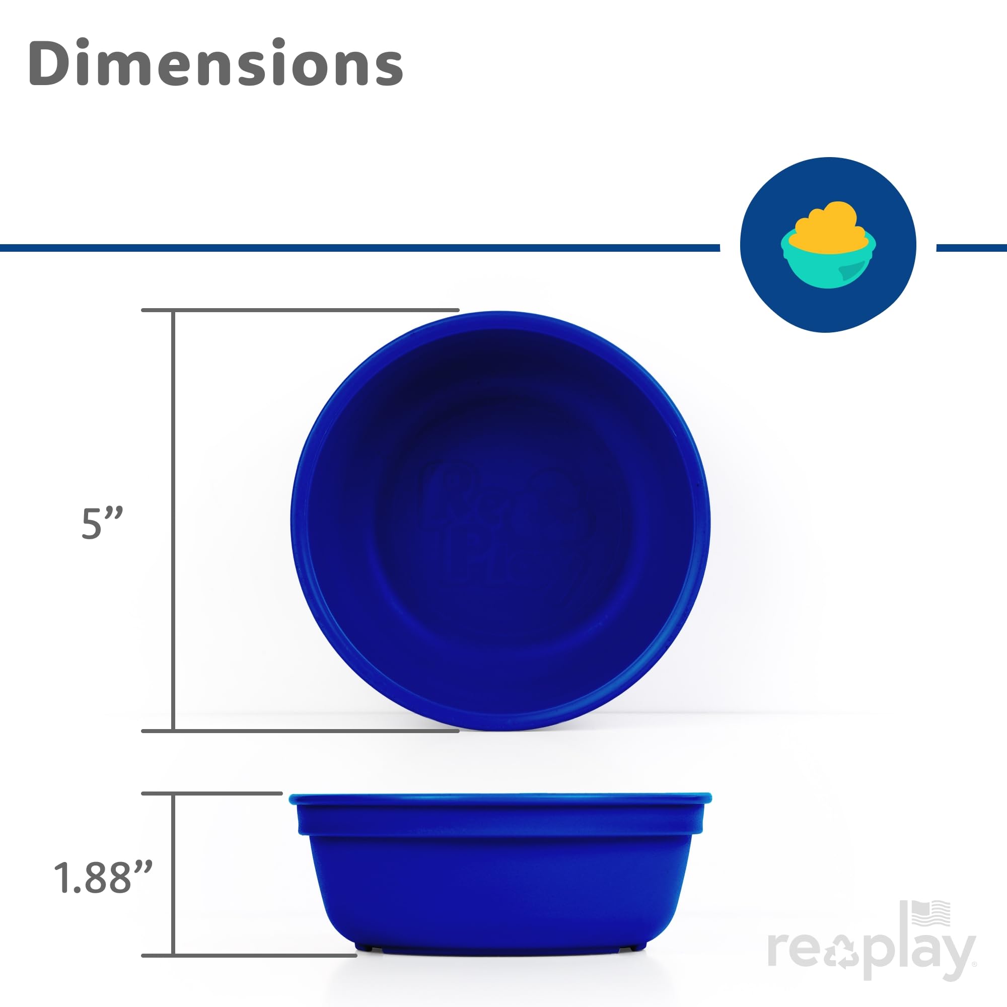 Re-Play durable bowls withstand energetic meals and dishwasher cycles.