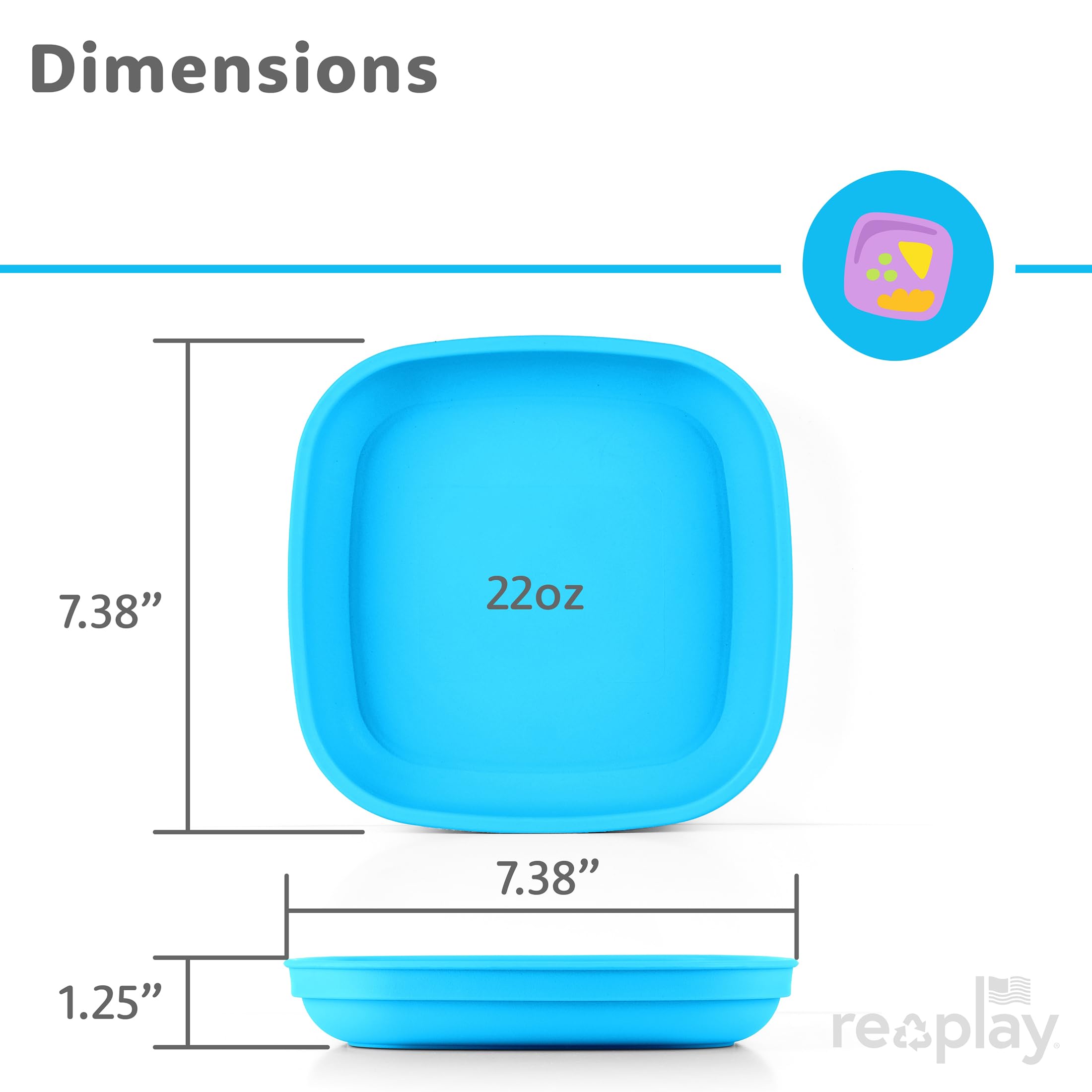 Re-Play eco-friendly plates designed to simplify mealtime cleanup.