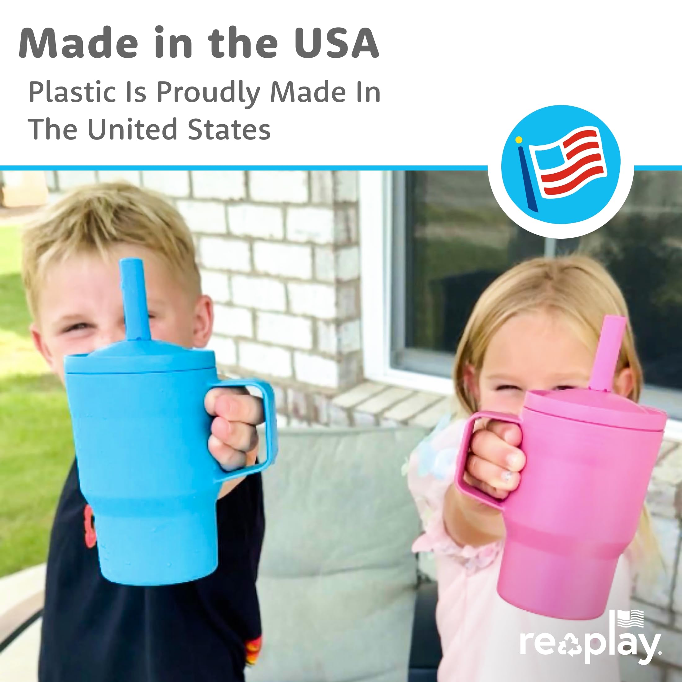 Re-Play no-spill straw close-up shows secure design for car rides.