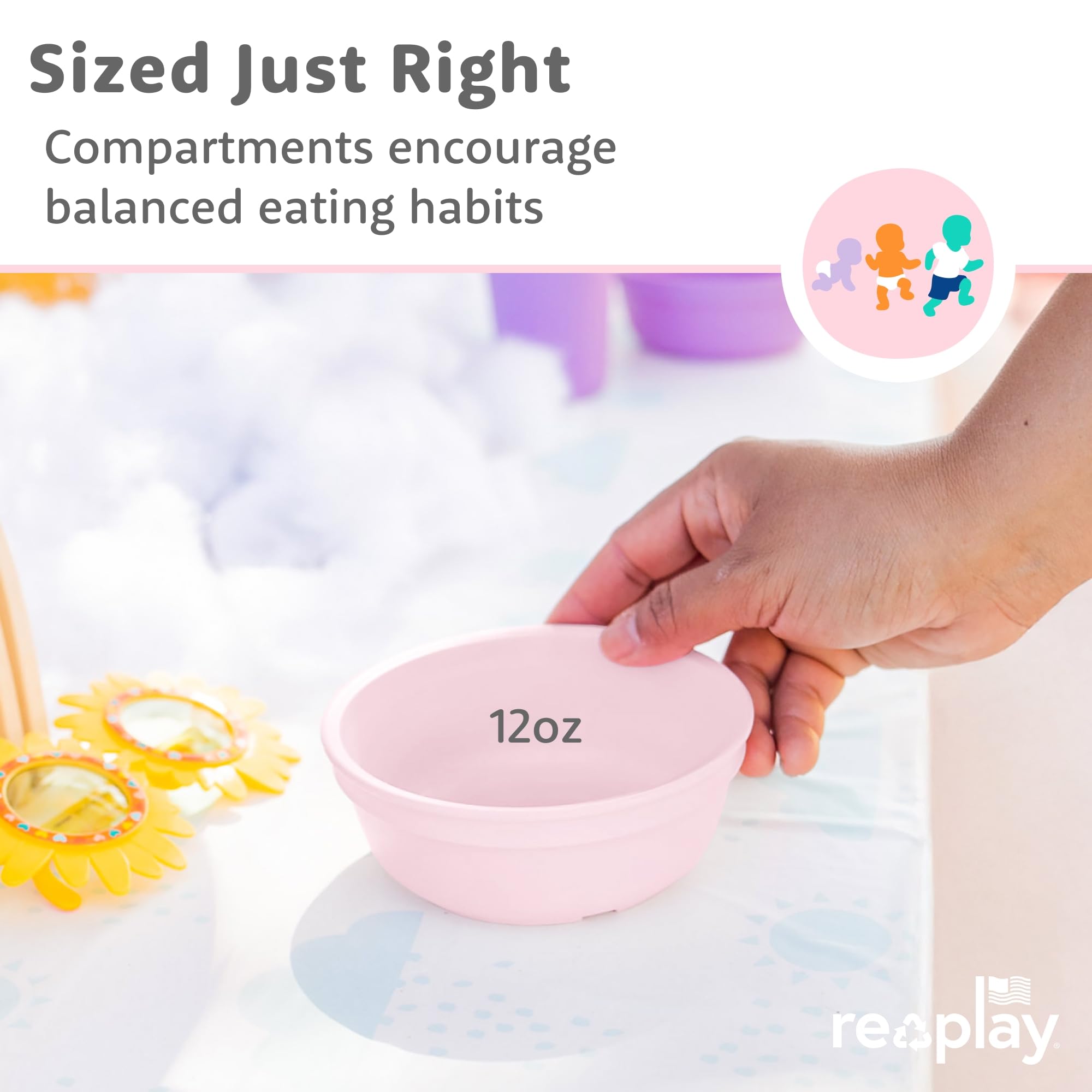 In-use scene with a child grabbing a bowl.