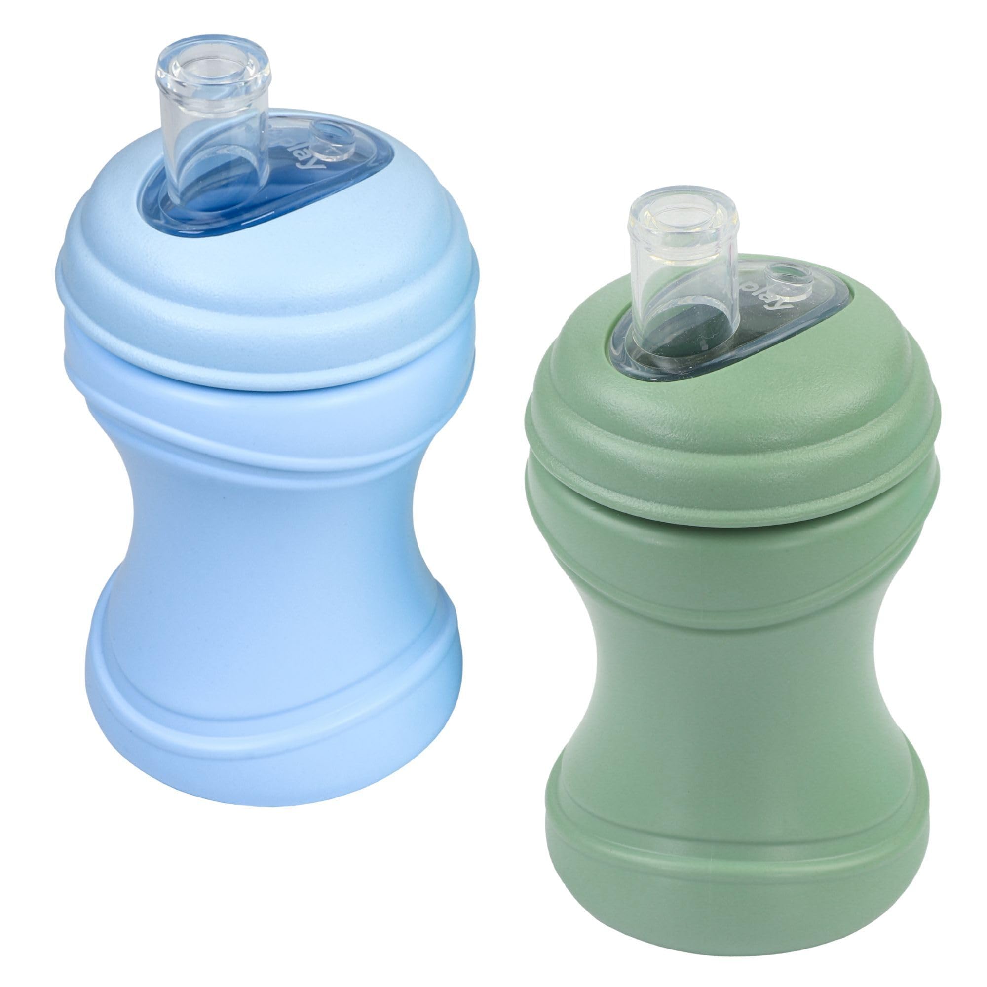 Re-Play transition sippy ice blue soft spout, gentle on gums and easy to hold.