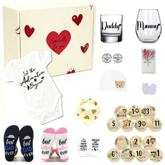 ReaGold gift box set shown, ideal for baby showers and new parent gifting.