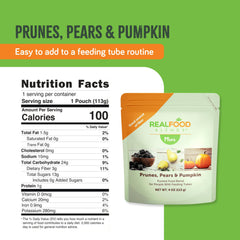 Real Food Blends Mini pureed-fruit-snack texture ready for quick, convenient nourishment.