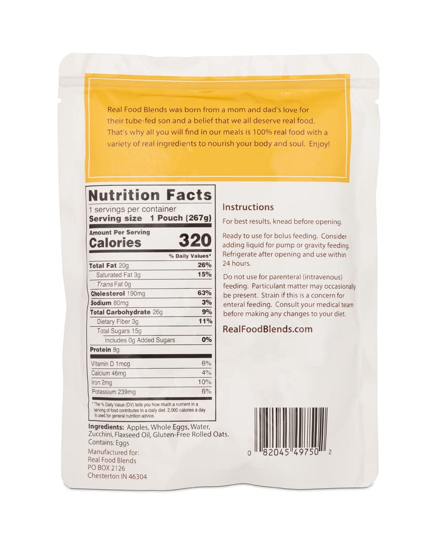 Real Food Blends oats and apples blend into smooth puree.