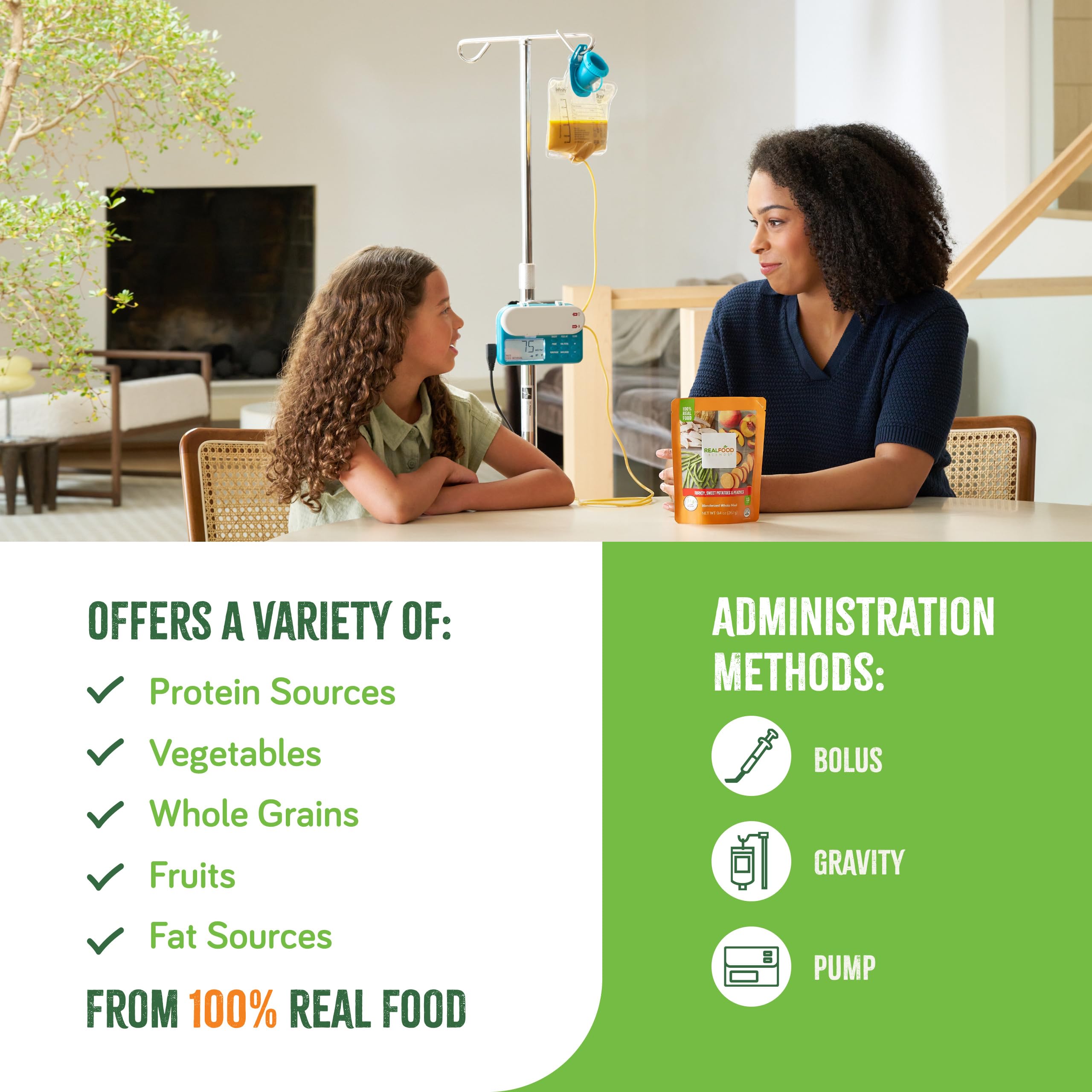 Real Food Blends shelf-stable puree storage for long-term pantry organization.