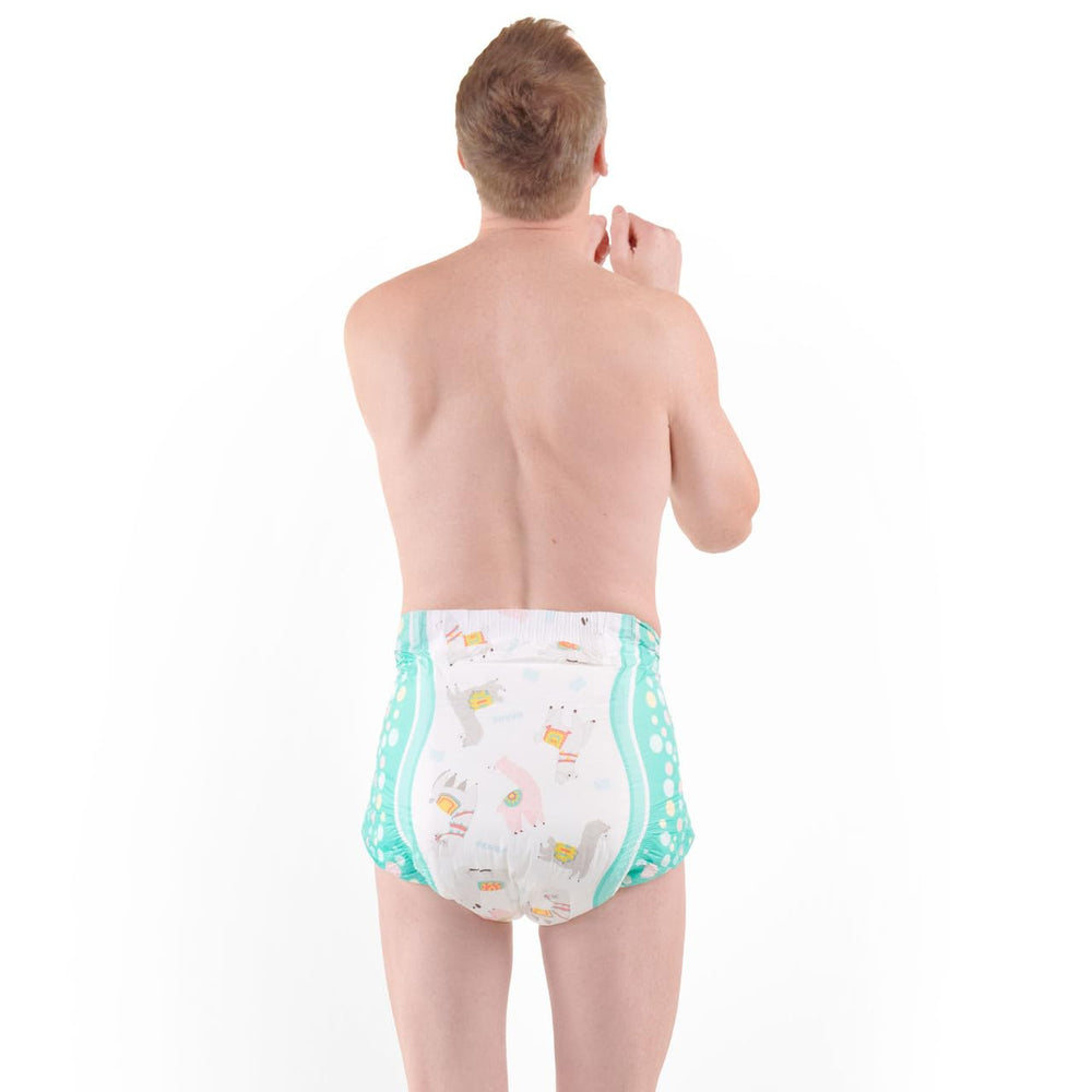 Alpaca diaper highlights thick absorbent core for extended overnight wear