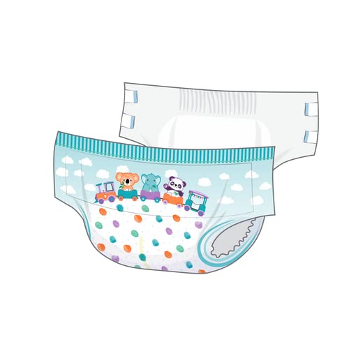 Rearz Critter Caboose Brief Angel Elephant print emphasizes bold artwork and robust absorbency for extended wear.