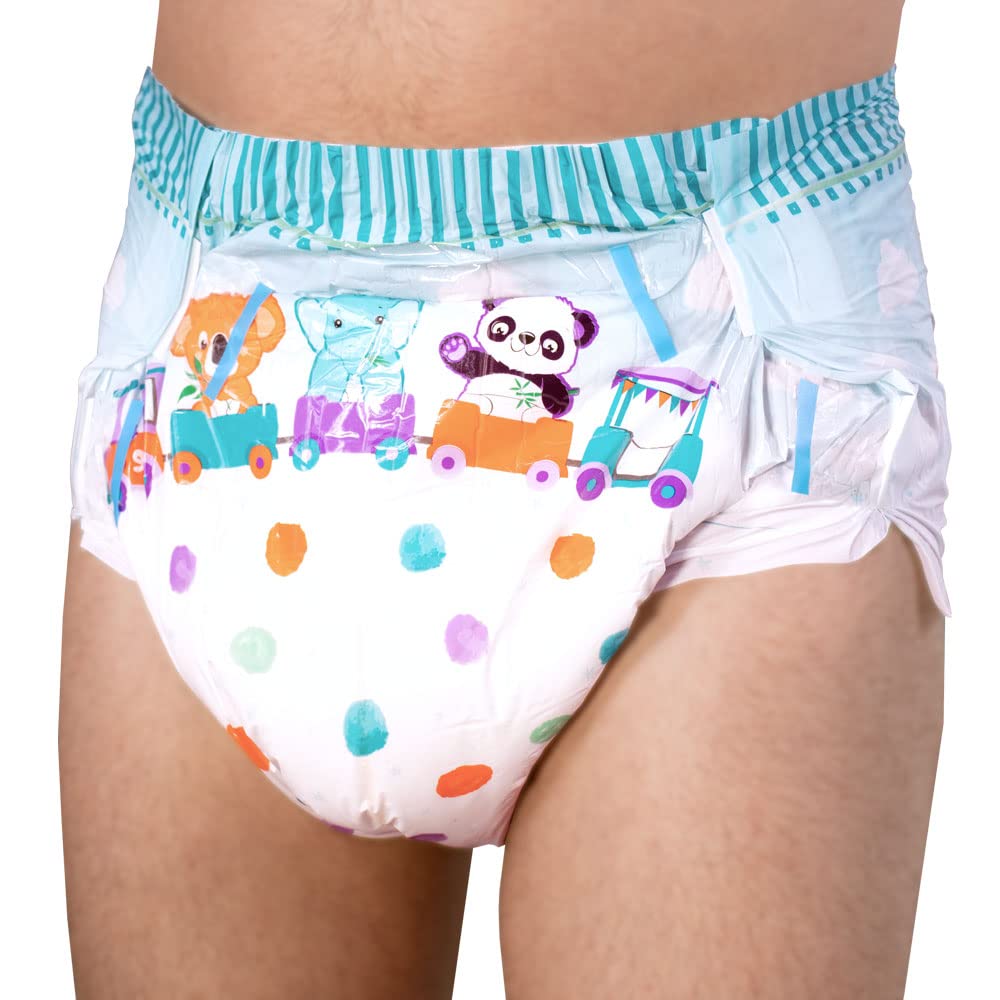 Rearz Critter Caboose Brief Tony Koala print highlights character design and secure tapes for night comfort.