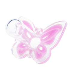 Rearz Enigma pink butterfly pacifier image highlighting compact silicone design for discreet, durable adult use