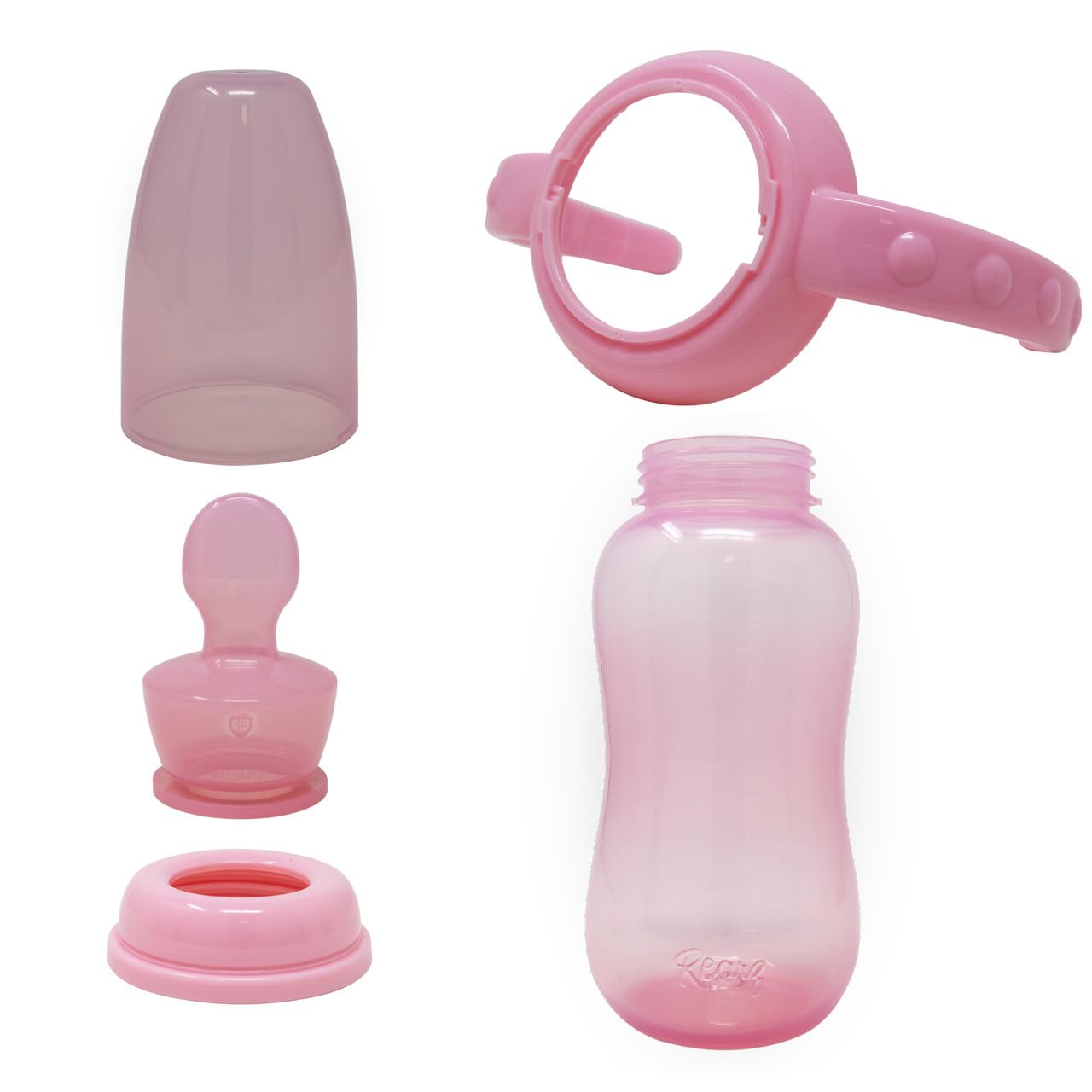 Rearz fast-flow nipple and ring support smooth pouring.